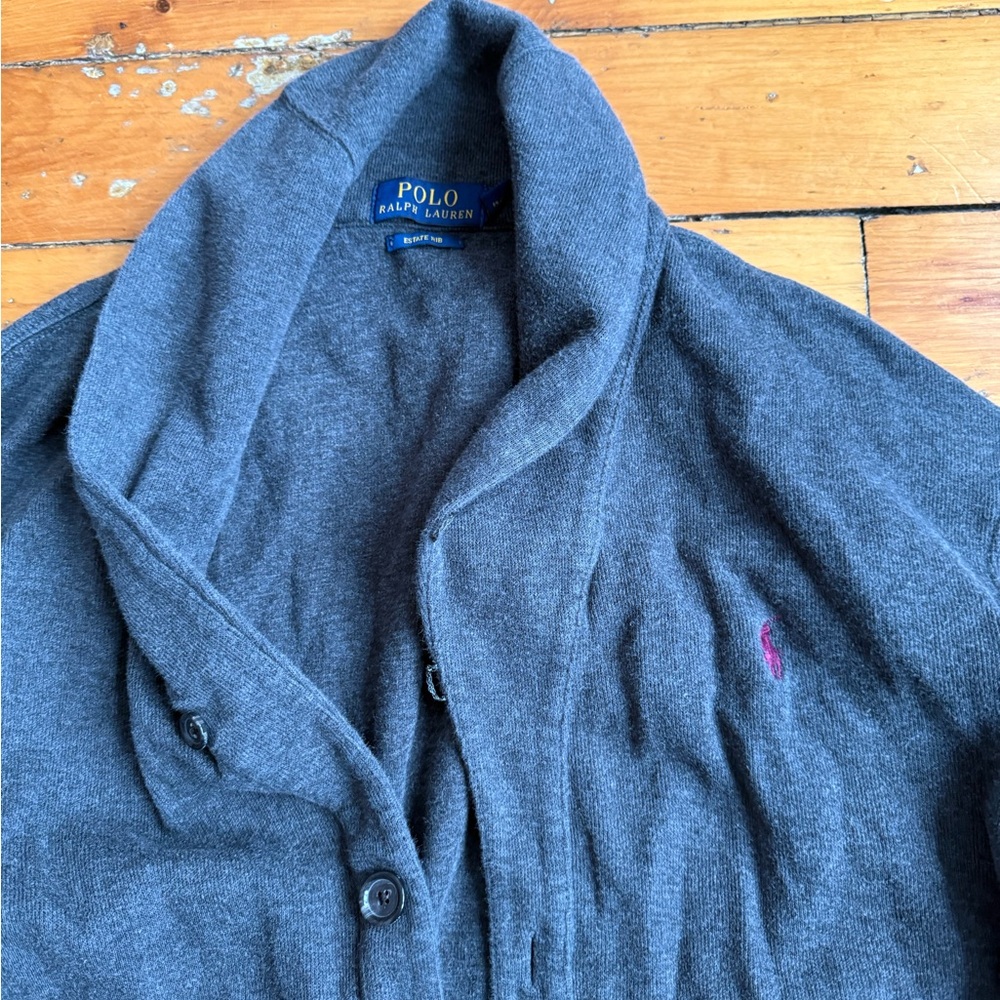 Polo Ralph Lauren Men's Charcoal Cardigan - Picture 2 of 7